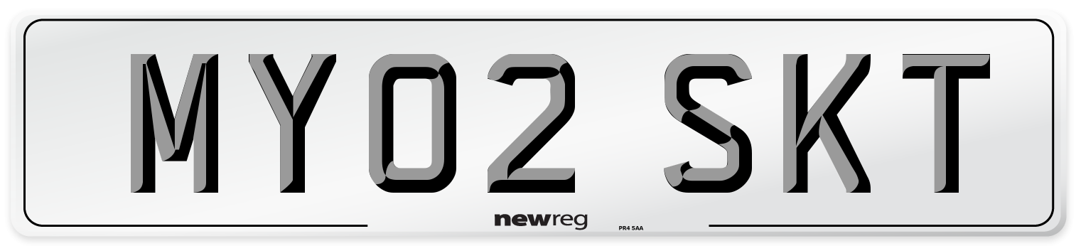 MY02 SKT Number Plate from New Reg
